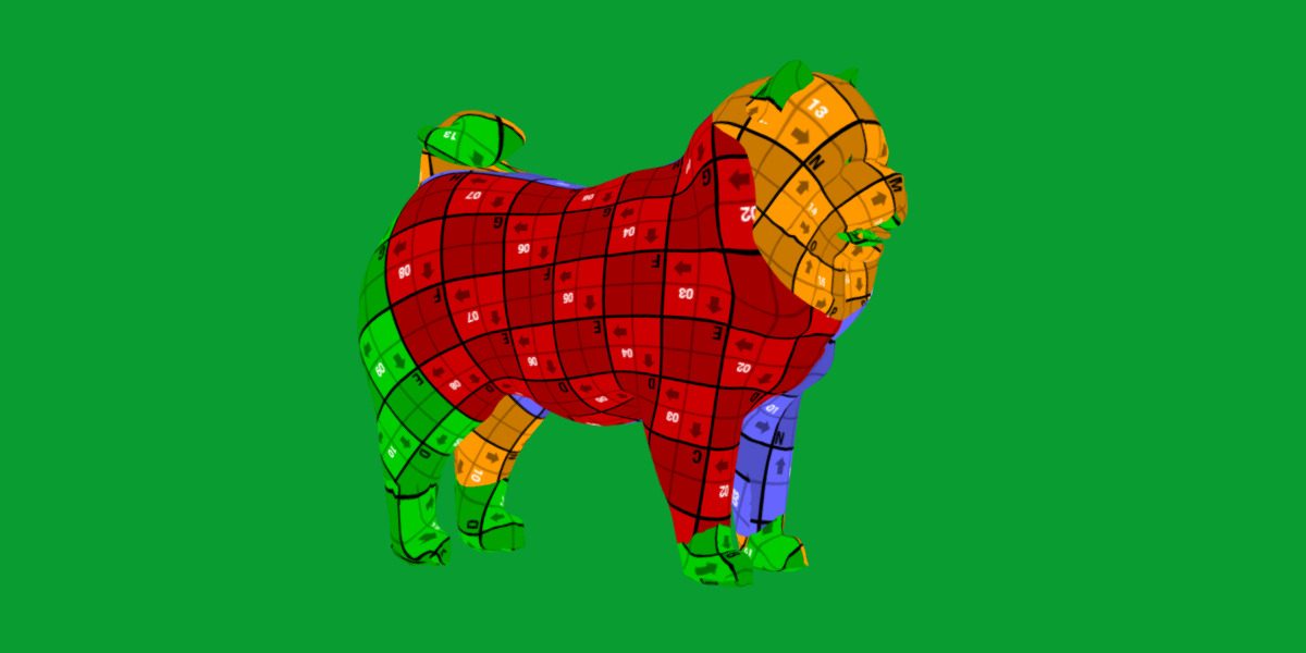 Chow Chow Dog Low-poly 3D model_30