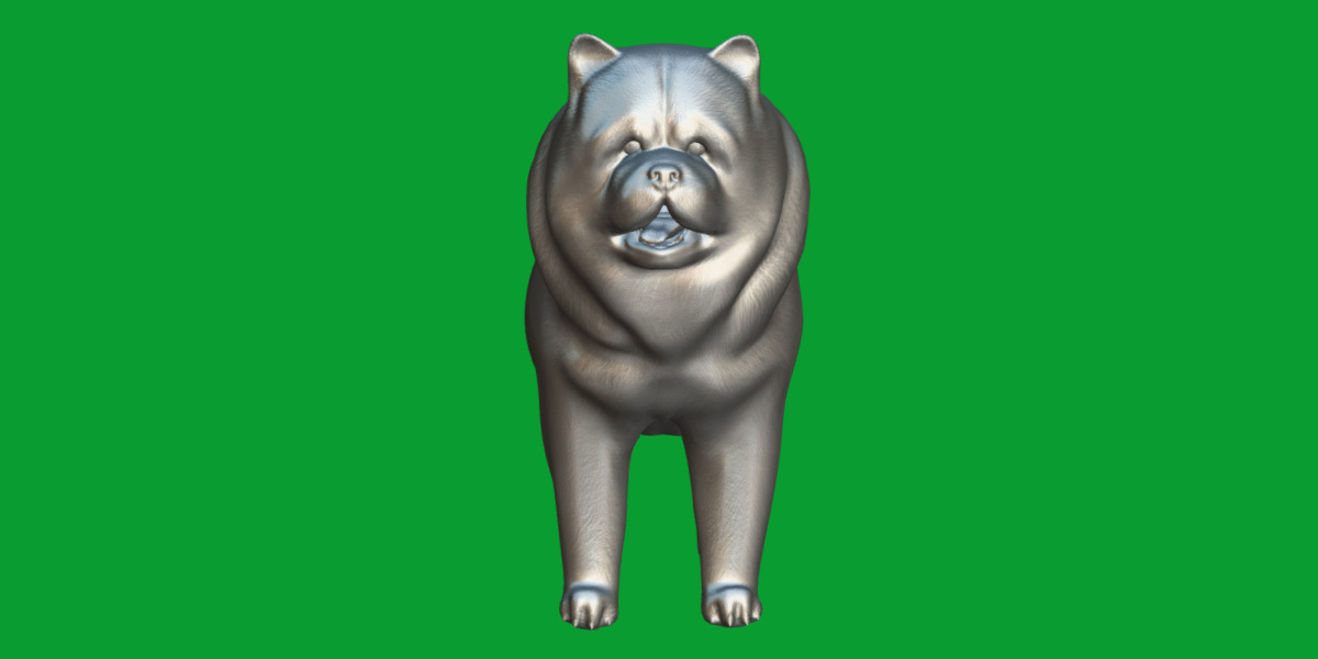 Chow Chow Dog Low-poly 3D model_19