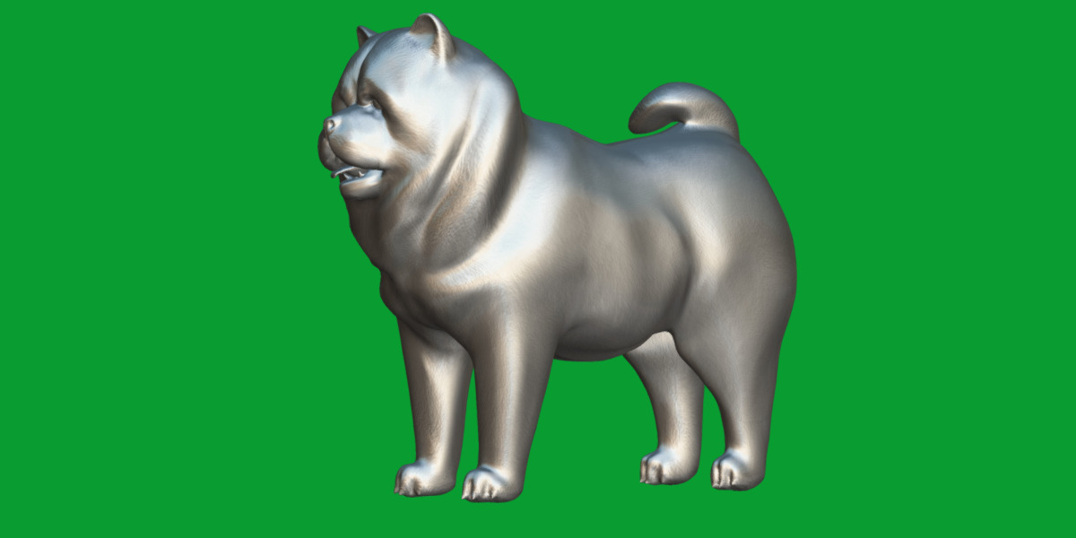 Chow Chow Dog Low-poly 3D model_20