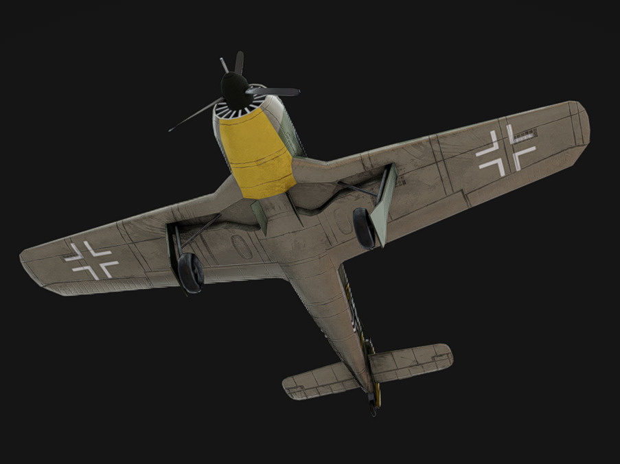 Focke-Wulf FW-190 Low-poly 3D model_8
