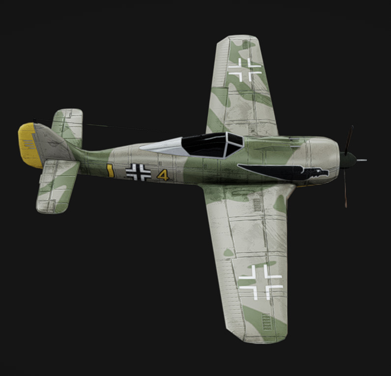 Focke-Wulf FW-190 Low-poly 3D model_3