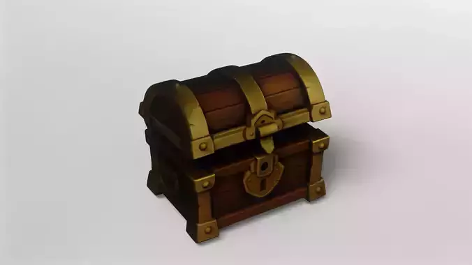 Stylized Treasure Chest 3D Model