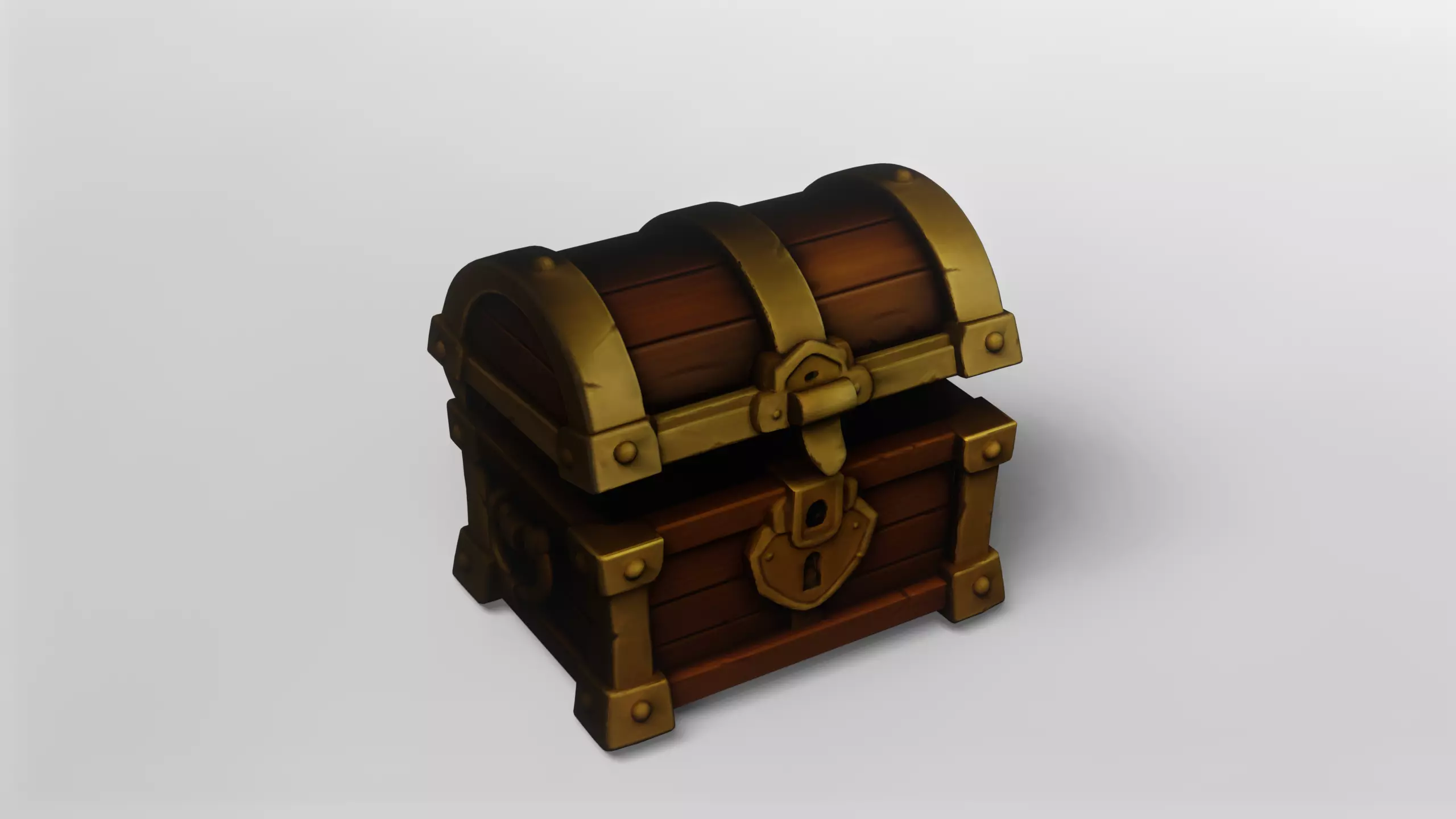 Stylized Treasure Chest 3D Model 3D model_0