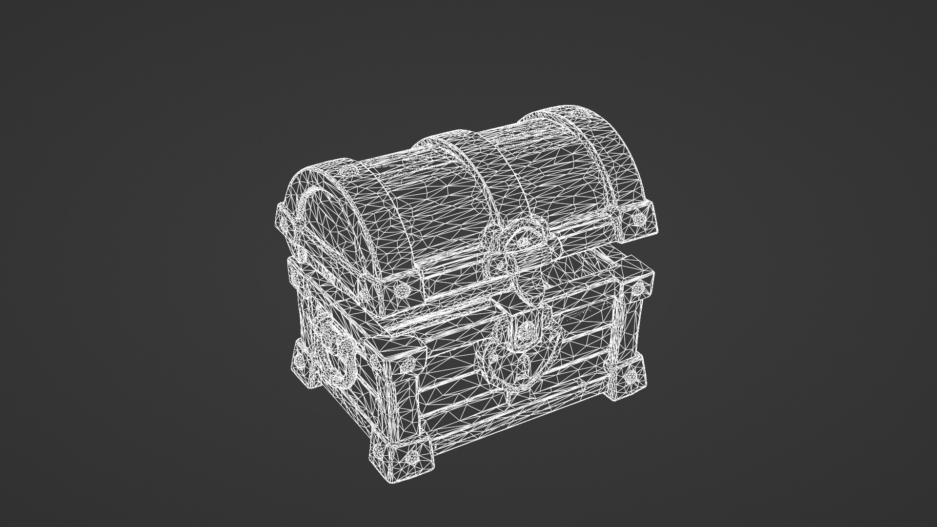 Stylized Treasure Chest 3D Model 3D model_6