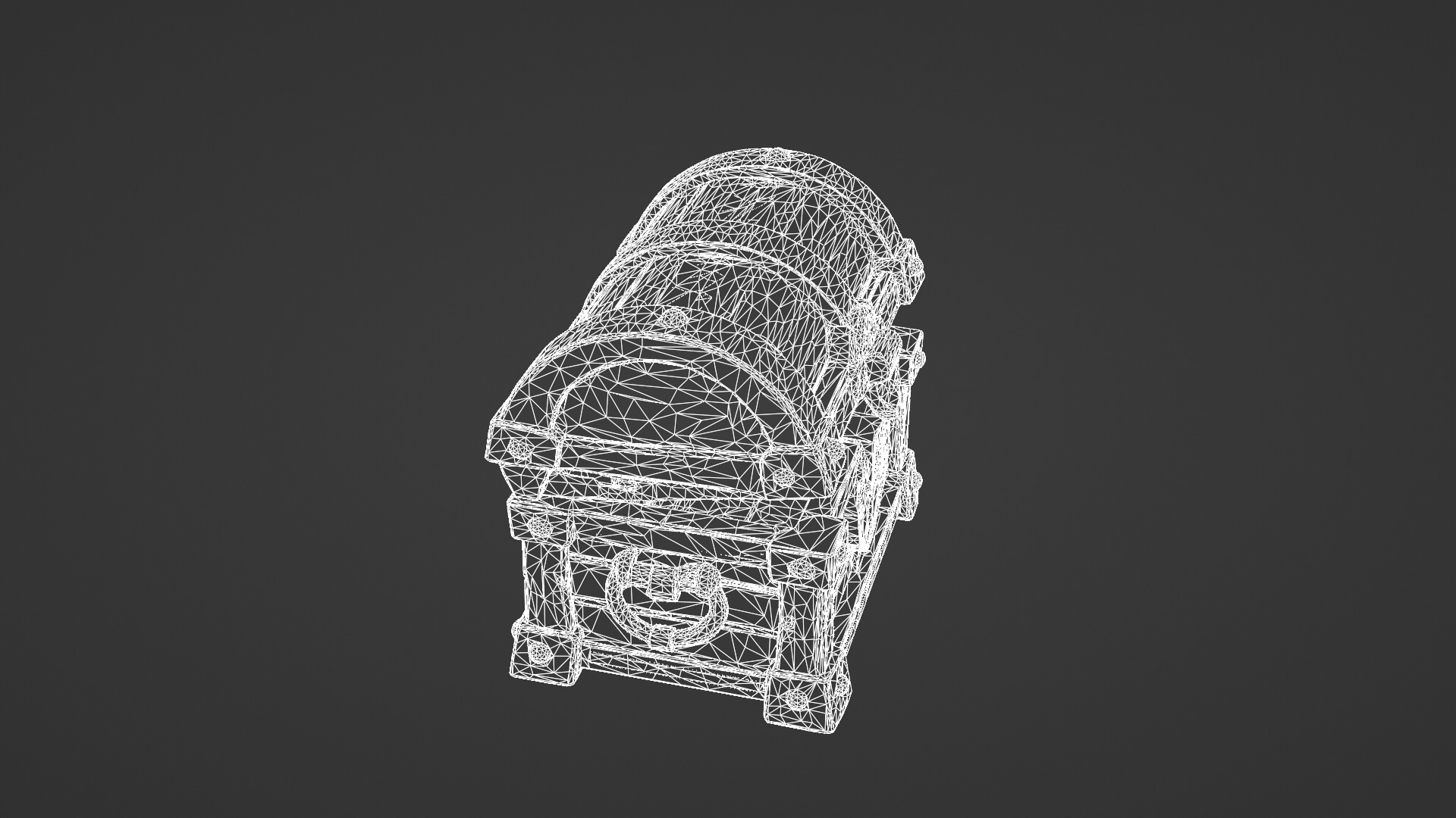 Stylized Treasure Chest 3D Model 3D model_5