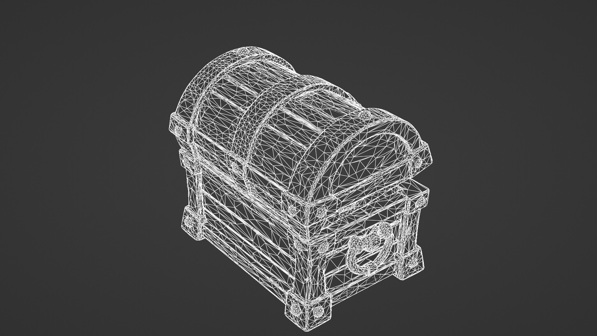 Stylized Treasure Chest 3D Model 3D model_4