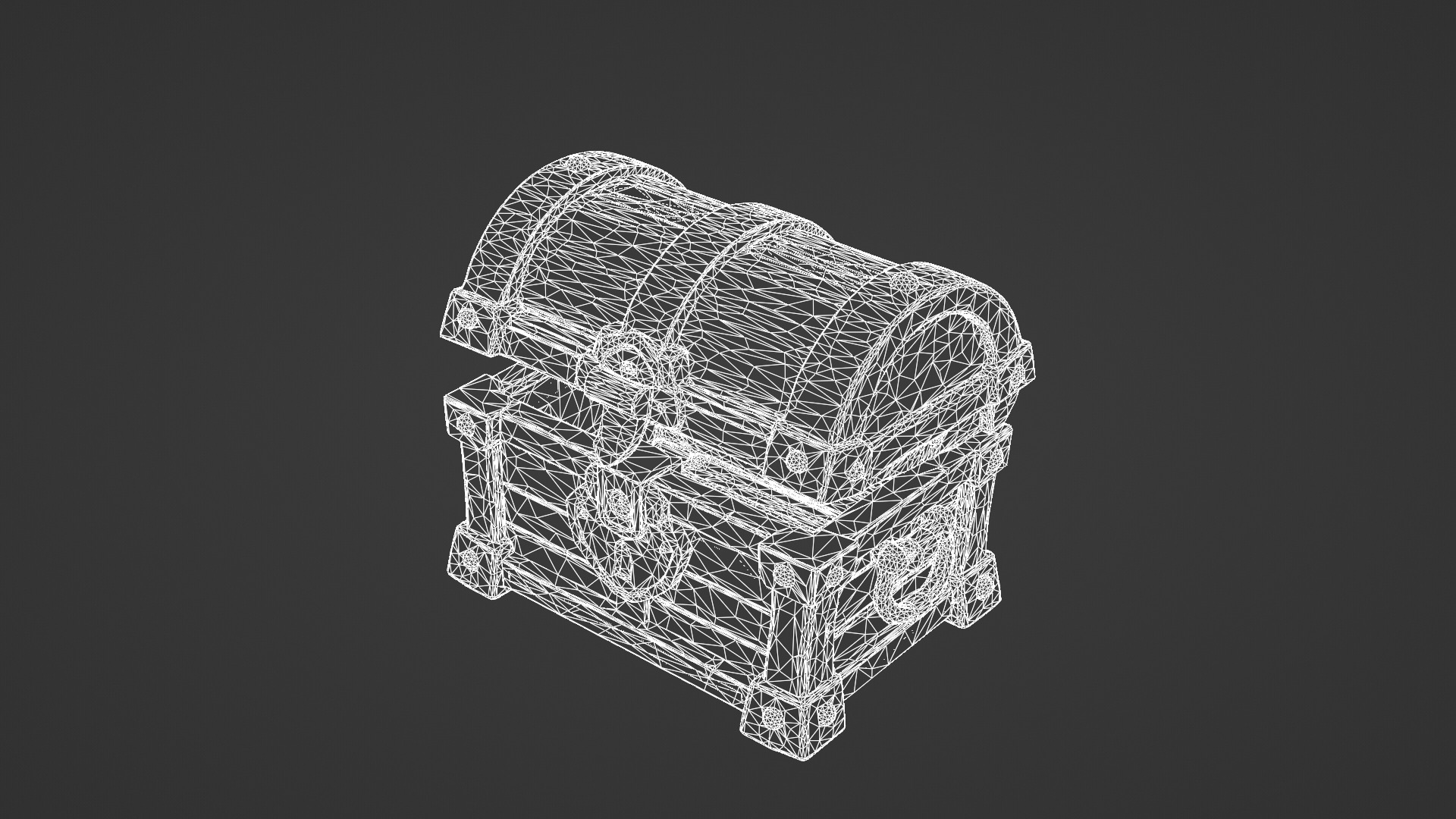 Stylized Treasure Chest 3D Model 3D model_7