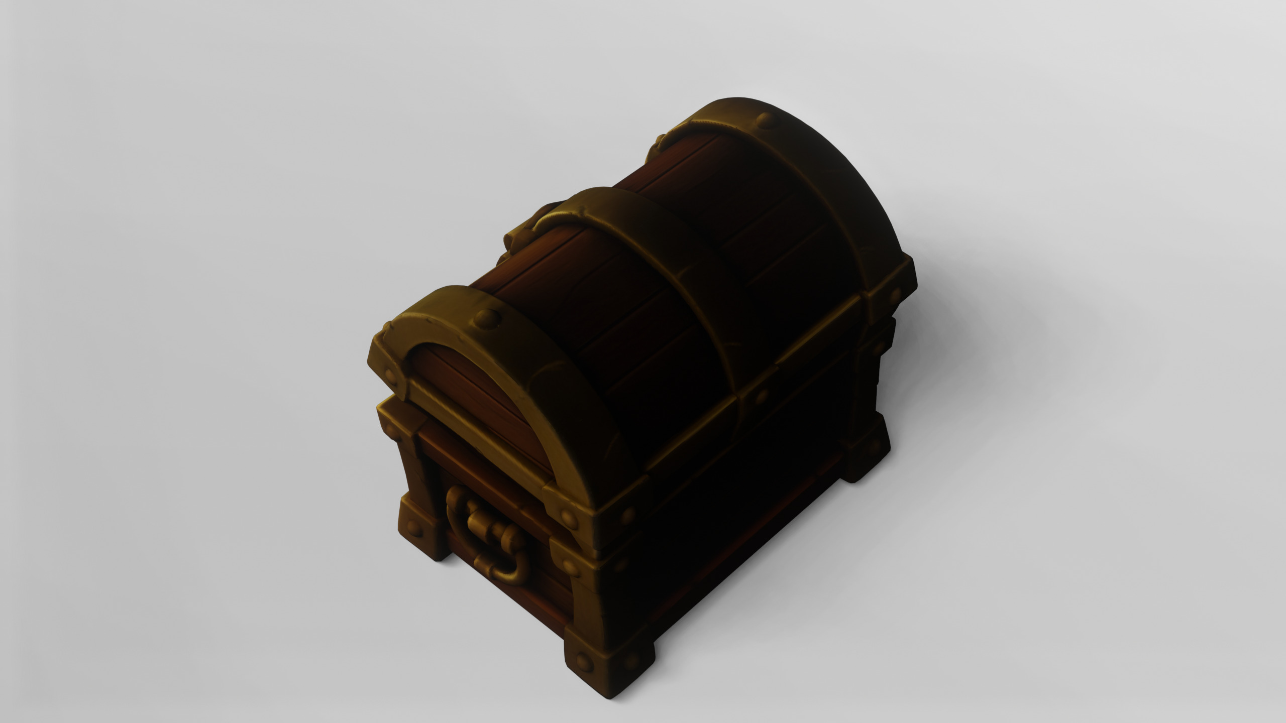 Stylized Treasure Chest 3D Model 3D model_3