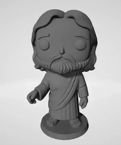 Jesus FunkoS tyle 3D Model STL Express Your Faith with Joy 