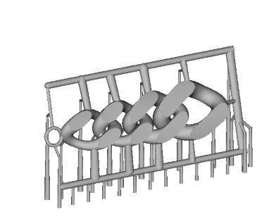 Luxury Jewelry Set 3D Bracelet Ring Earrings Necklace STL 3dm 3D print model_12