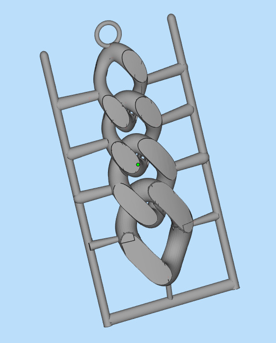 Luxury Jewelry Set 3D Bracelet Ring Earrings Necklace STL 3dm 3D print model_13