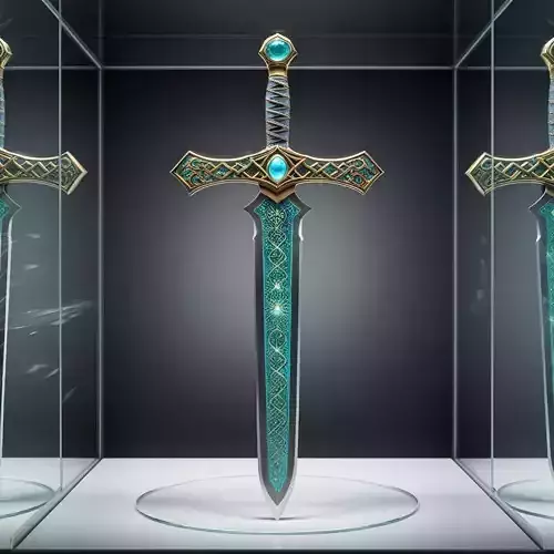 Enchanted Fantasy Sword - Game Ready Weapon