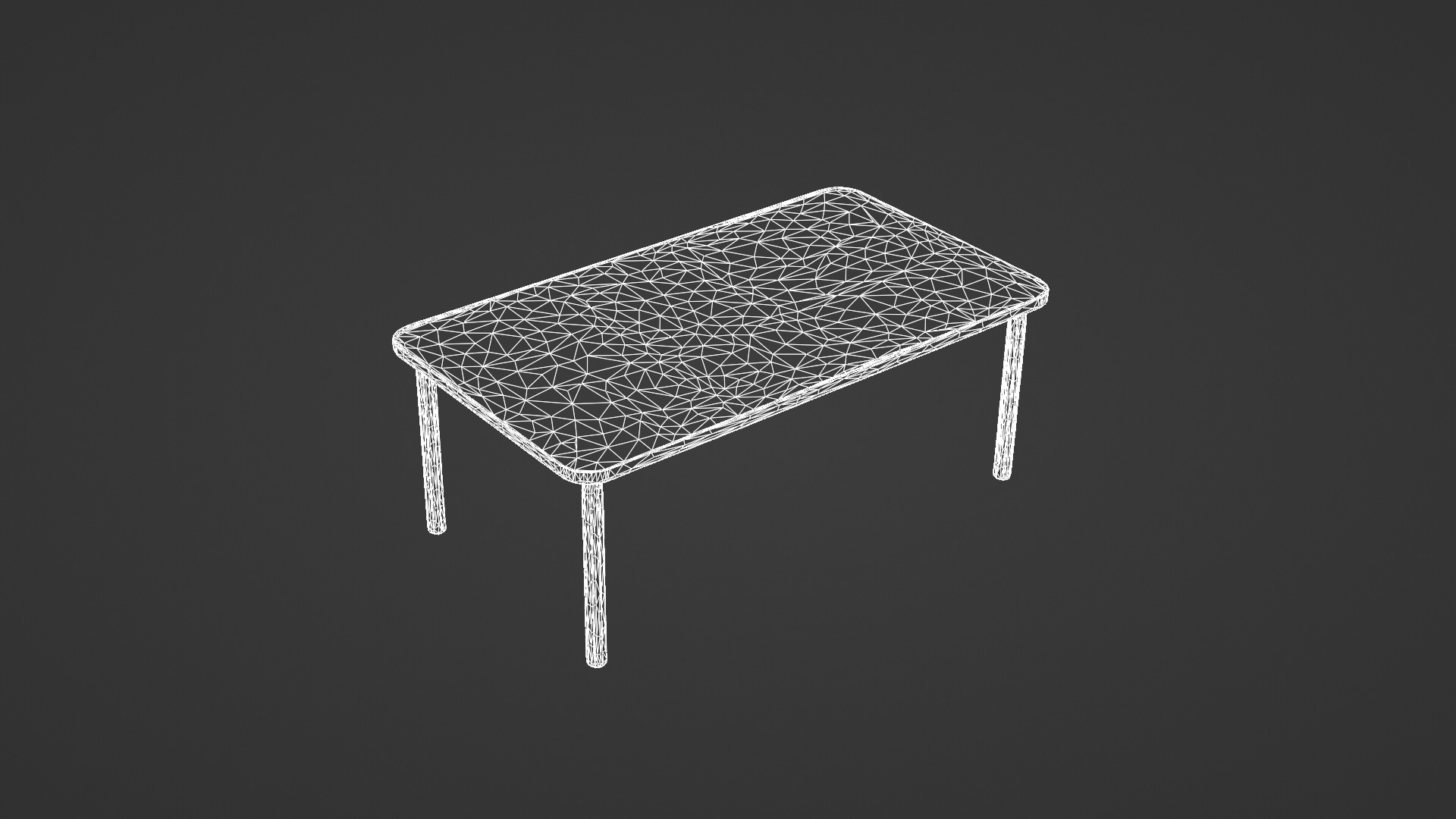 Modern Minimalist Wooden Table 3D model_6