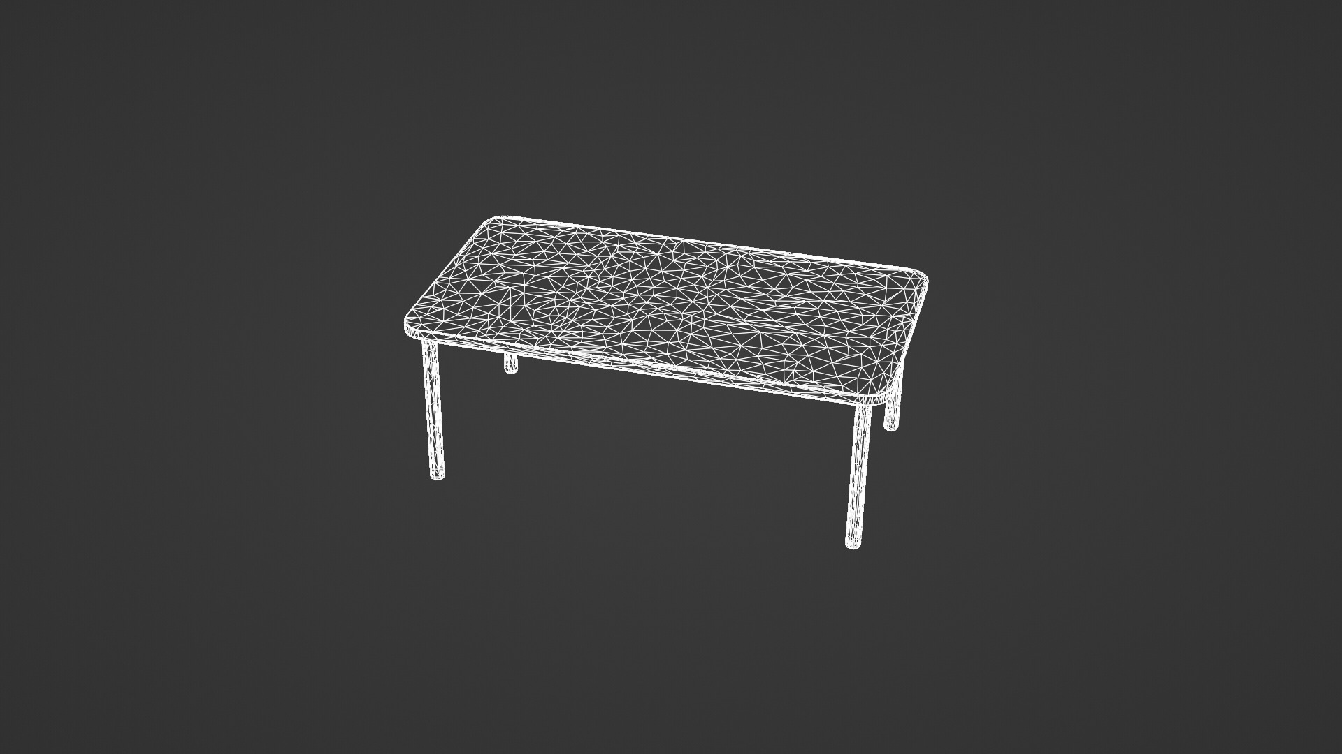 Modern Minimalist Wooden Table 3D model_7