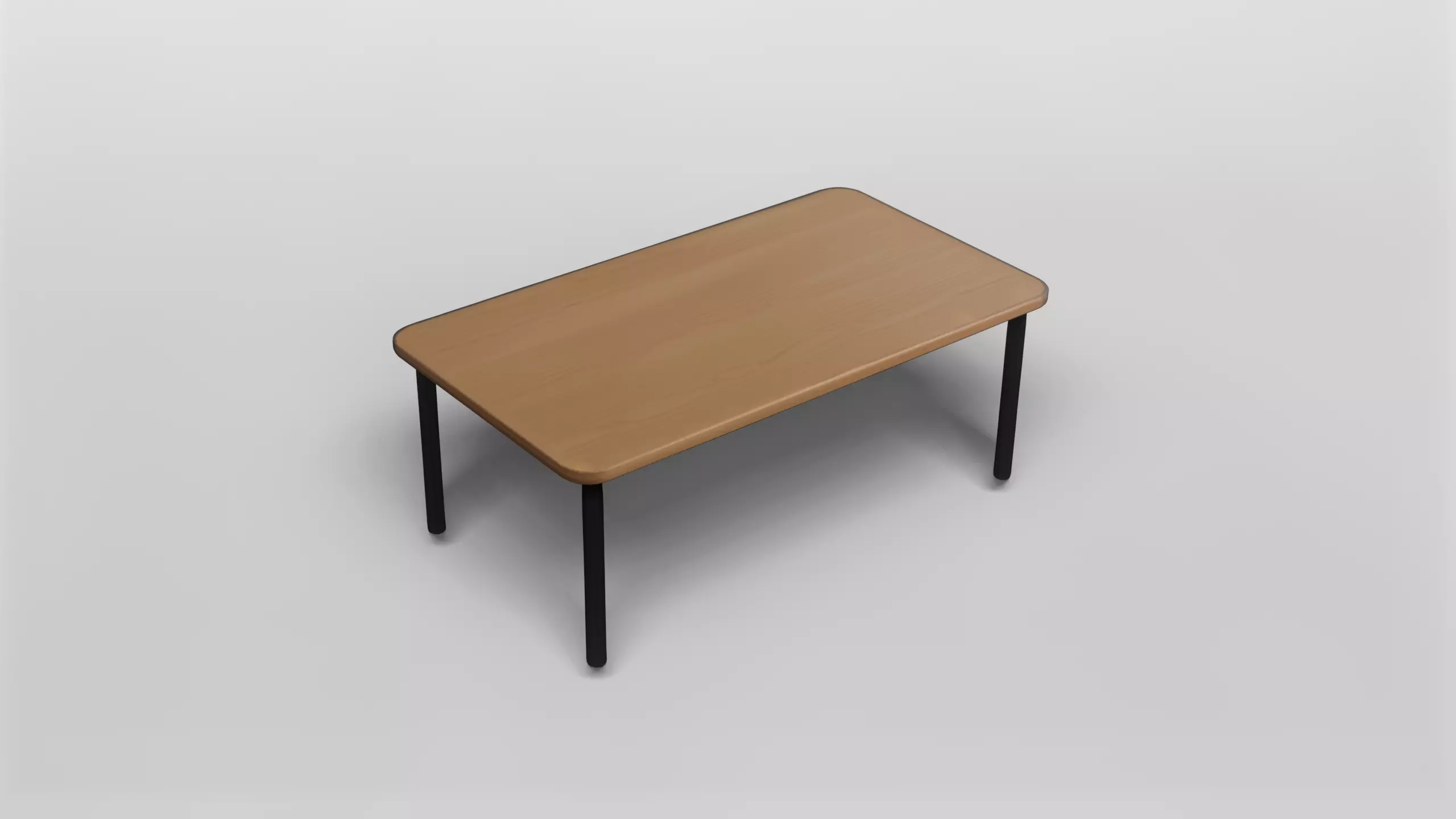 Modern Minimalist Wooden Table 3D model_0