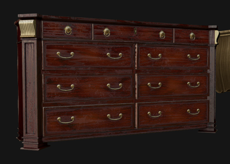 Furniture Pack 06 Low-poly 3D model_13