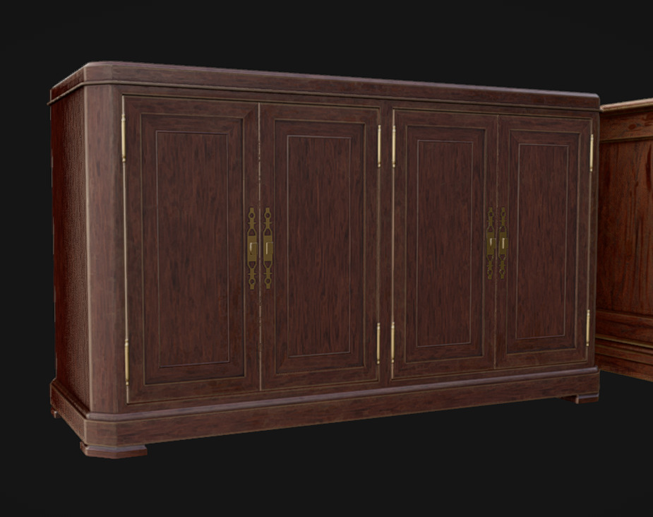 Furniture Pack 06 Low-poly 3D model_10