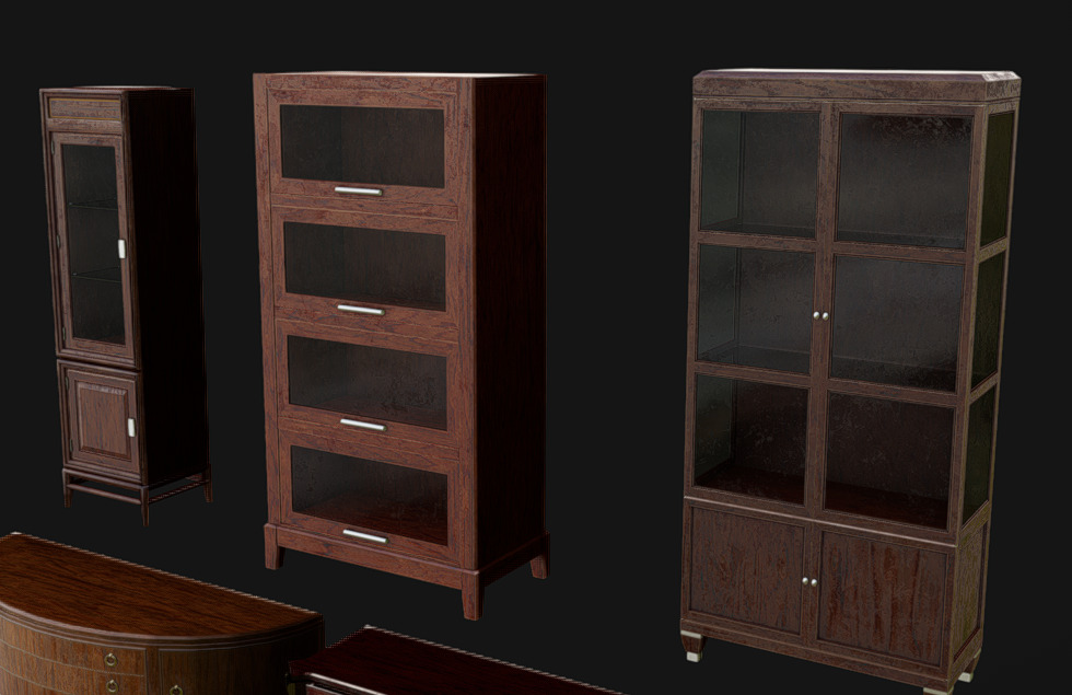 Furniture Pack 06 Low-poly 3D model_3