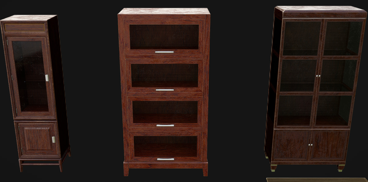 Furniture Pack 06 Low-poly 3D model_4