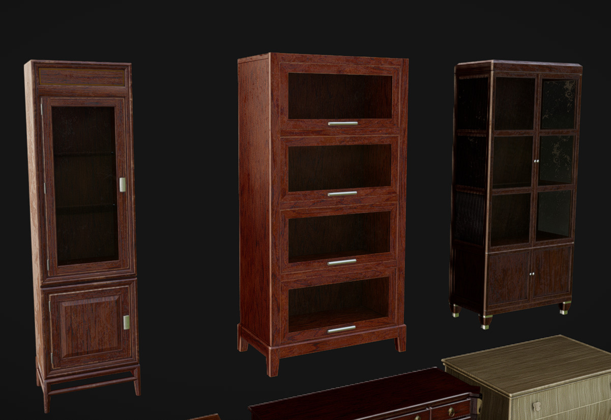 Furniture Pack 06 Low-poly 3D model_2