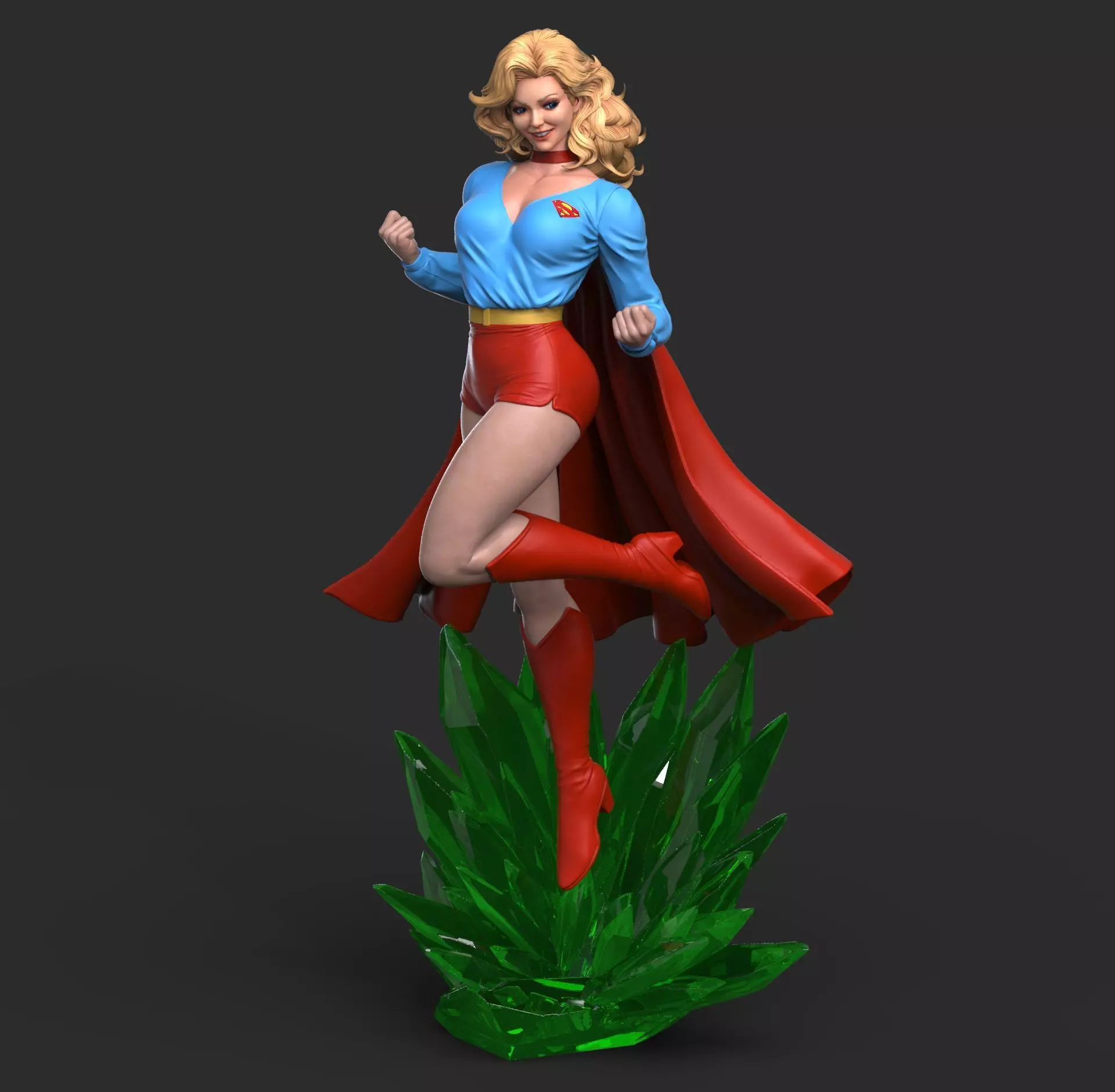 Supergirl retro 3D print model
