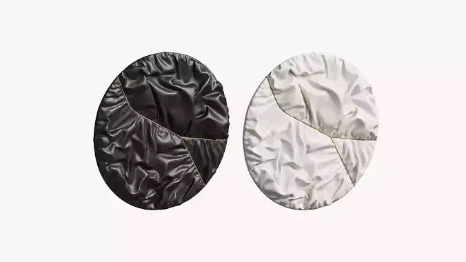 Round folded panel with a metal seam