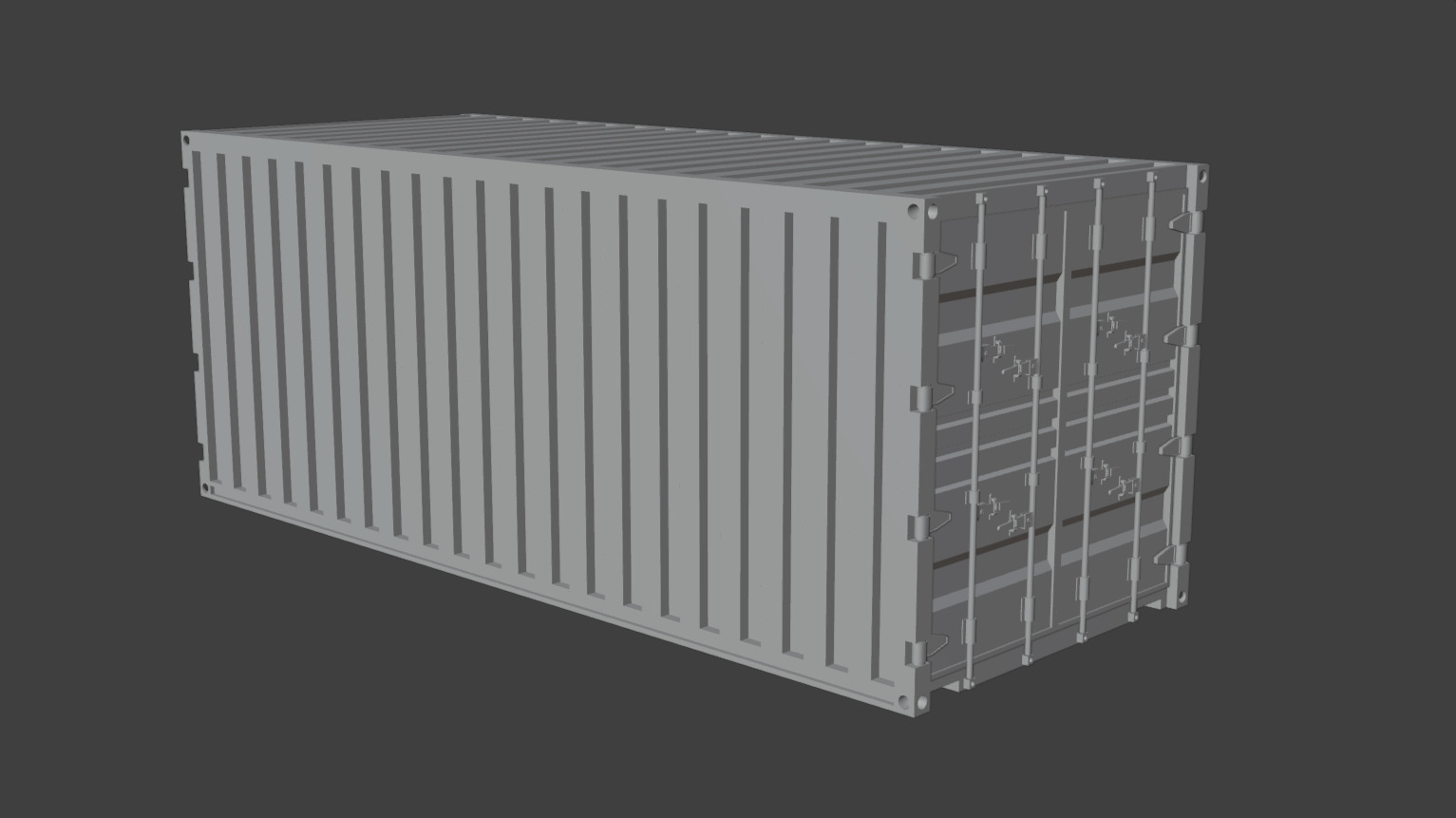 Container Free low-poly 3D model_3