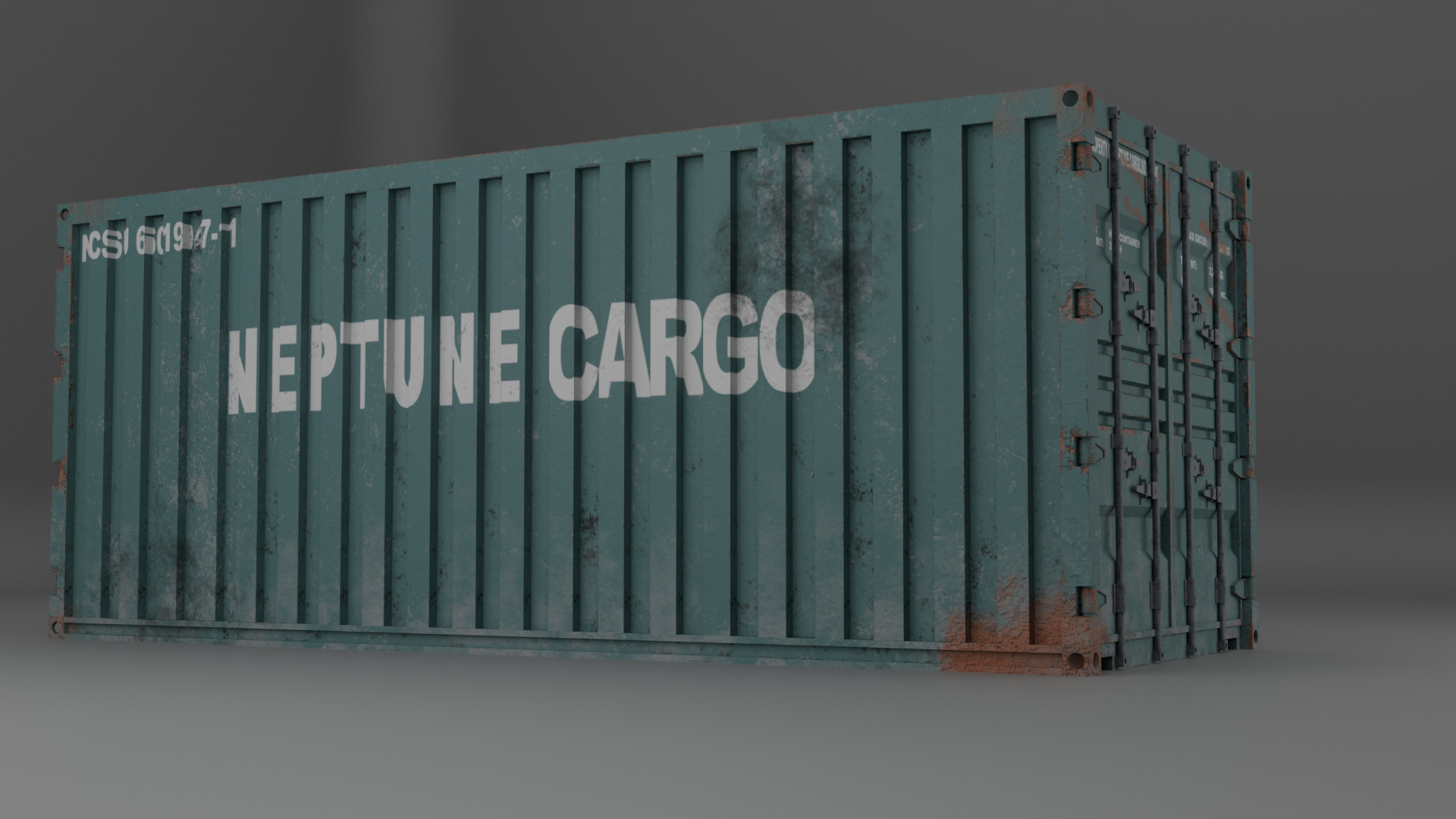 Container Free low-poly 3D model_1