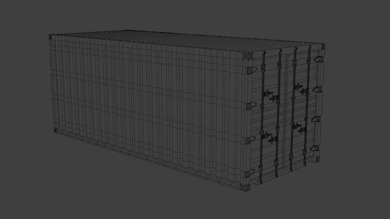 Container Free low-poly 3D model_4