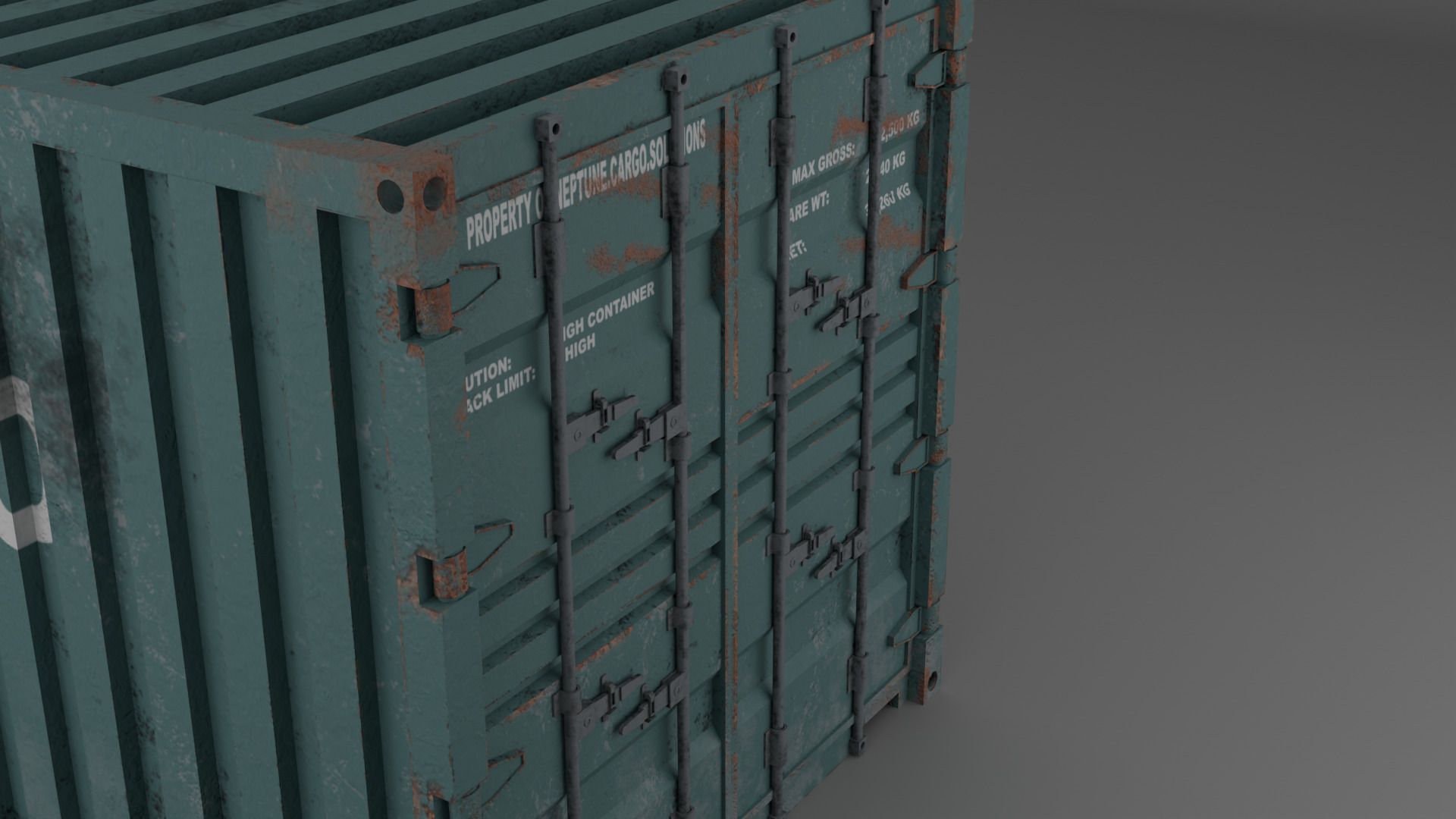 Container Free low-poly 3D model_2