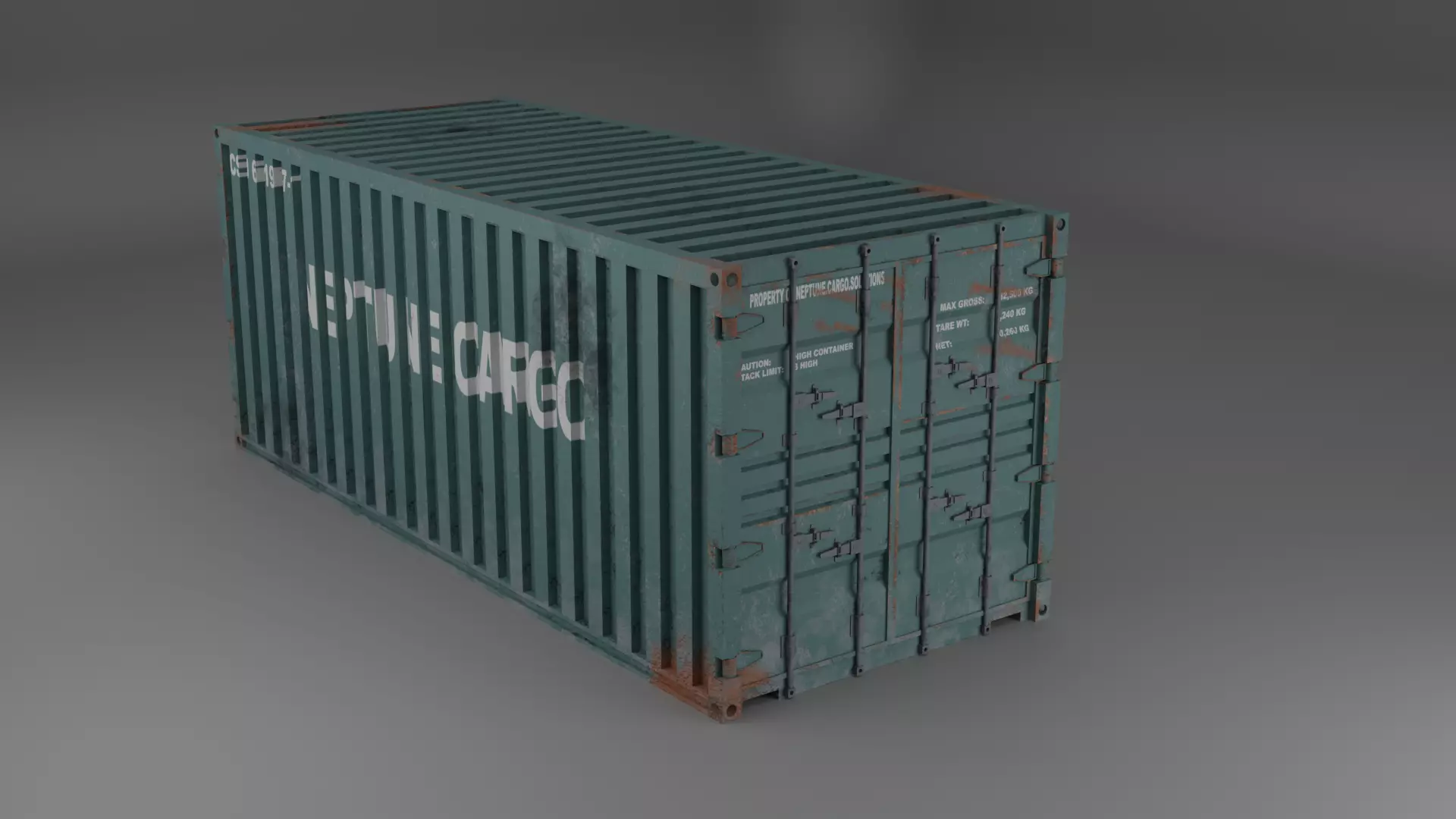Container Free low-poly 3D model_0