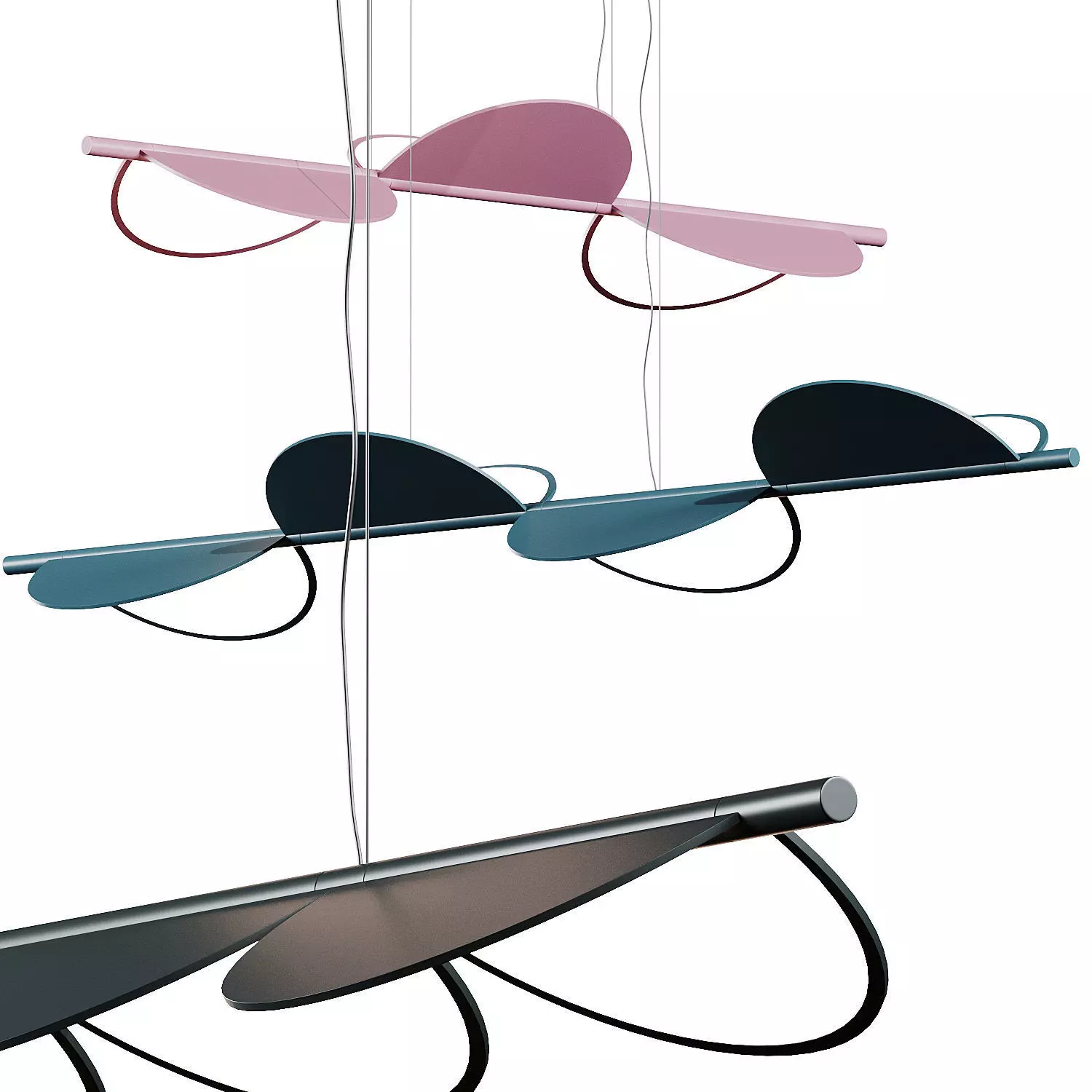 Flos Almendra S3  S4 Pendant Lamps 3D model_0