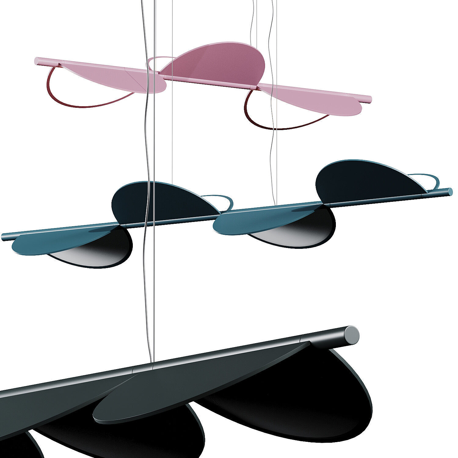 Flos Almendra S3  S4 Pendant Lamps 3D model_2