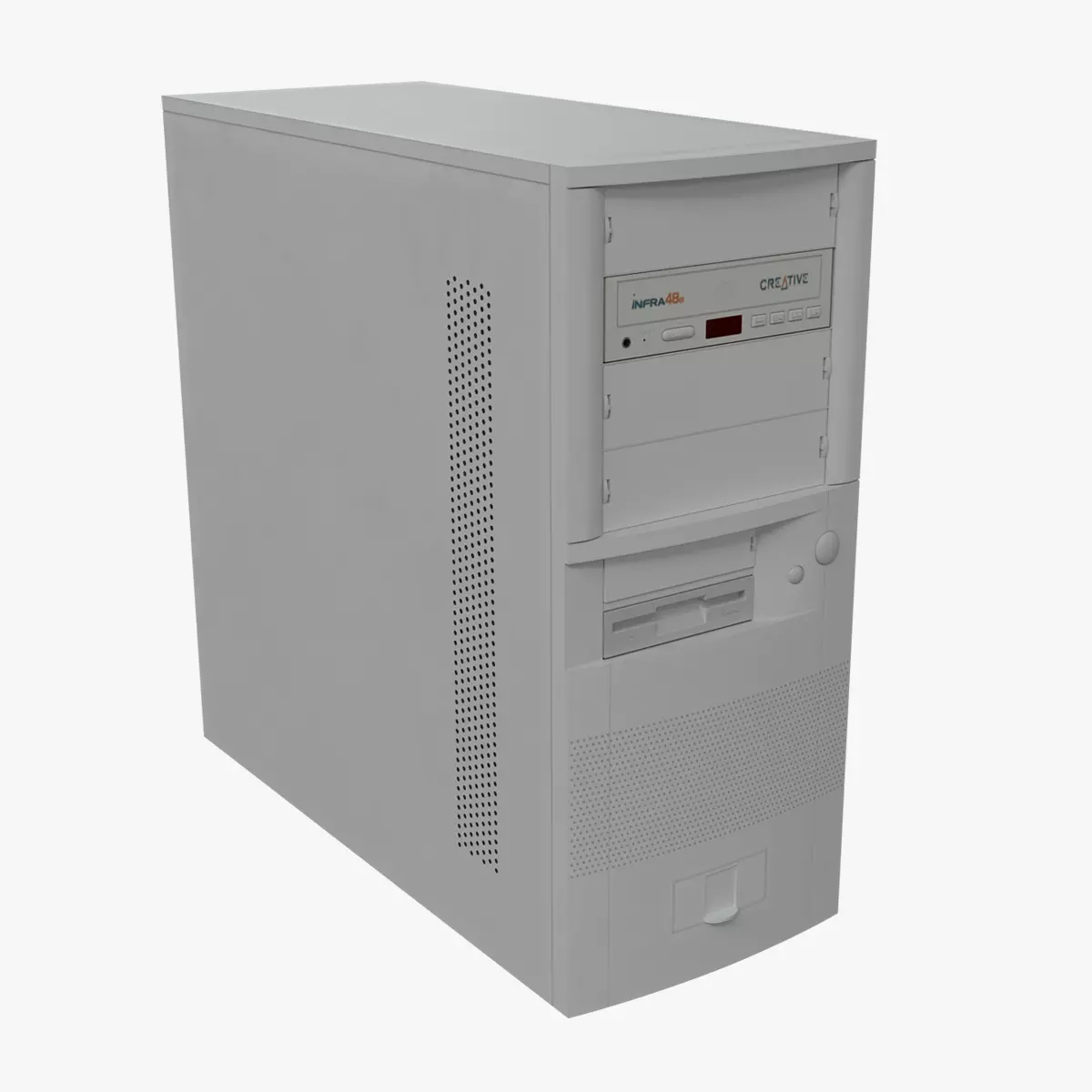 Old Computer Case Tower 3D model_0