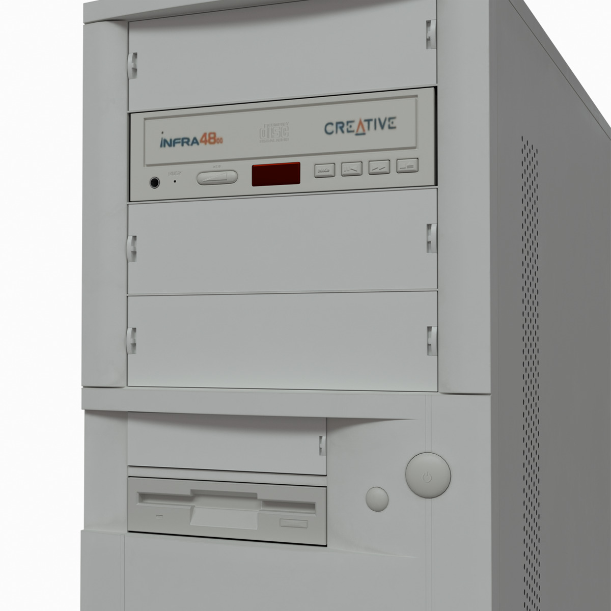 Old Computer Case Tower 3D model_2