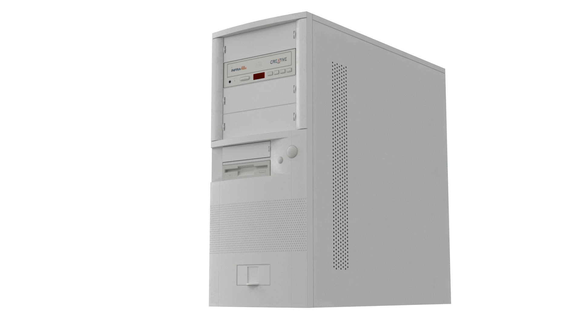 Old Computer Case Tower 3D model_7