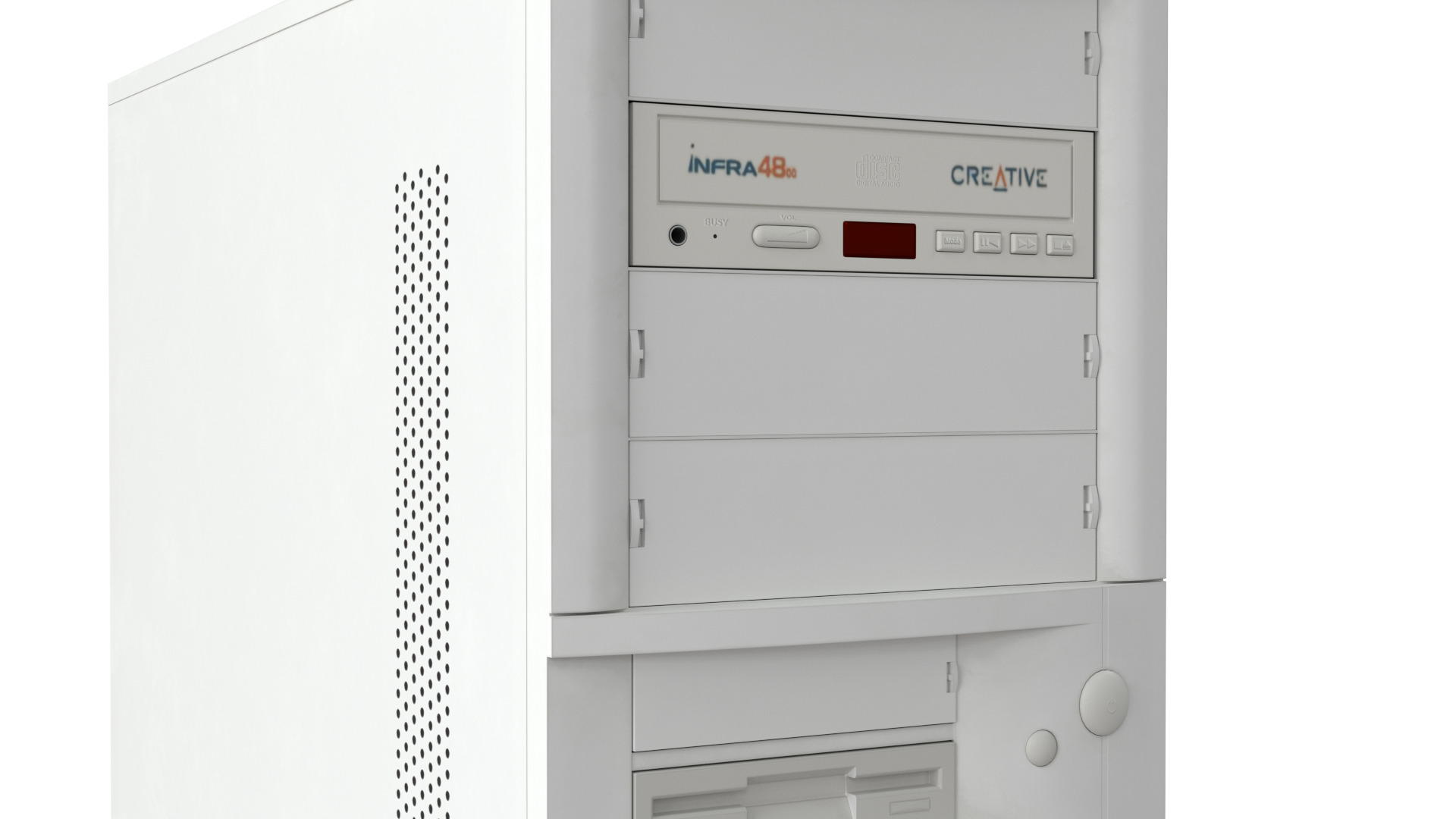 Old Computer Case Tower 3D model_4