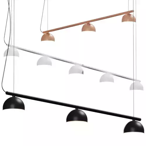Northern Blush Rail 3  5 Pendant Lamps