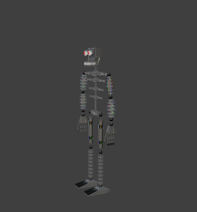 Endoskeleton Low-poly 3D model_4