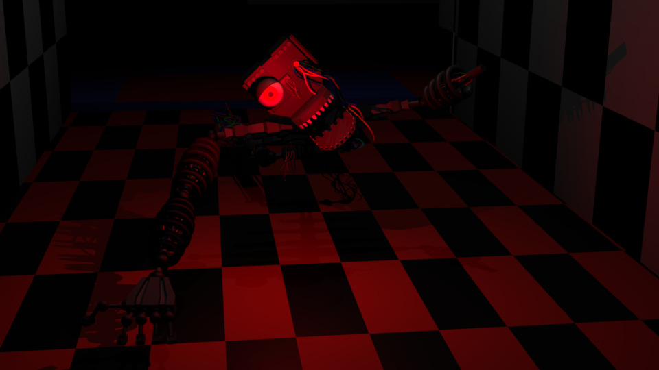 Endoskeleton Low-poly 3D model_6