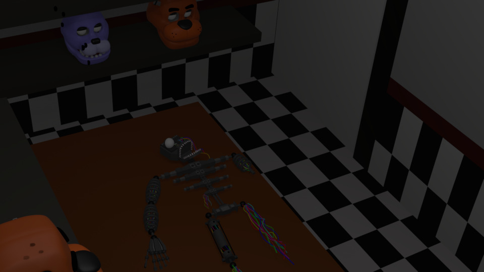 Endoskeleton Low-poly 3D model_7