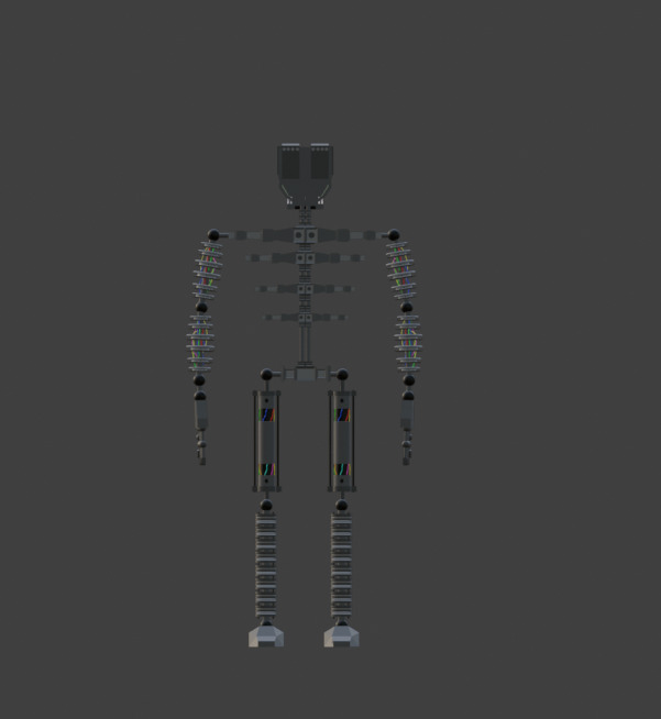 Endoskeleton Low-poly 3D model_3