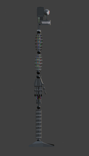 Endoskeleton Low-poly 3D model_2