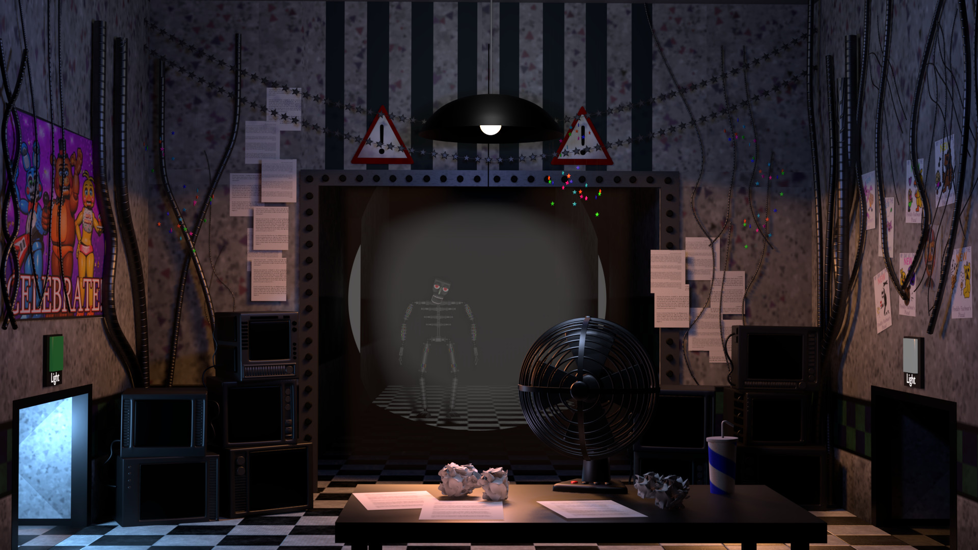 Endoskeleton Low-poly 3D model_1