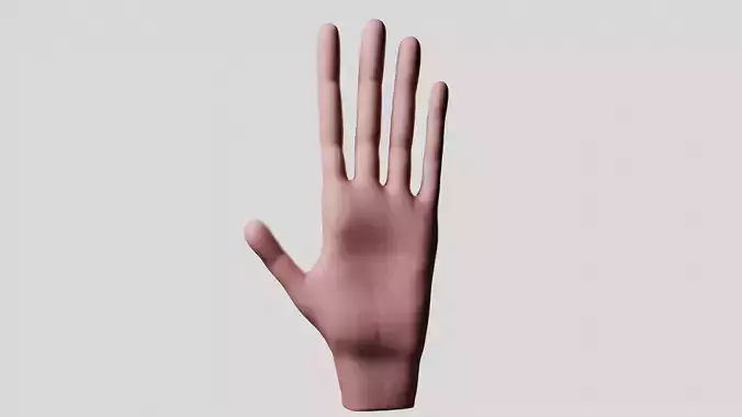 Human hand Free low-poly 3D model