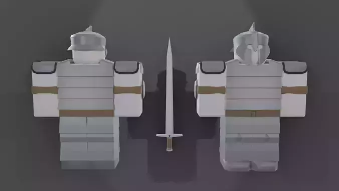 Warrior Armor Set for R6 Roblox Character - 12 USD - Game Ready