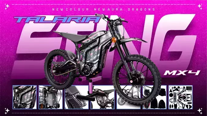 Talaria Sting R MX-4 Dirt Bike Low-poly 3D model