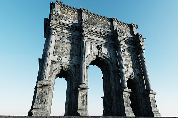 Ancient Roman Triumphal Arch High Quality 3D Model 3D model