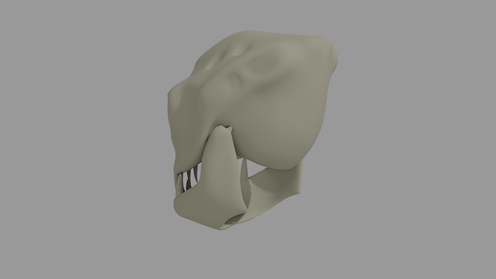 3D Printable Alien Skull 3D print model_1