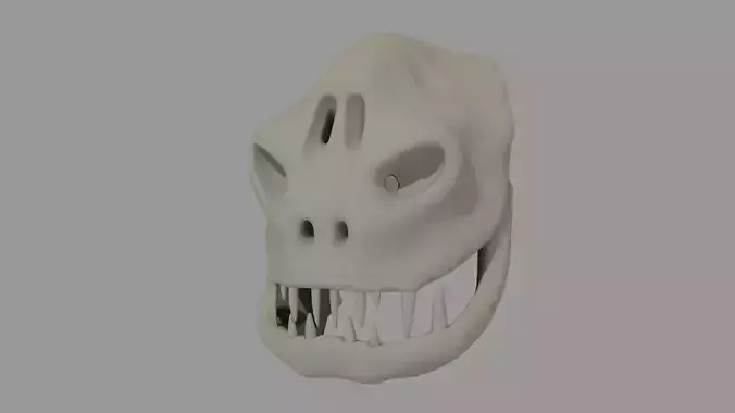 3D Printable Alien Skull